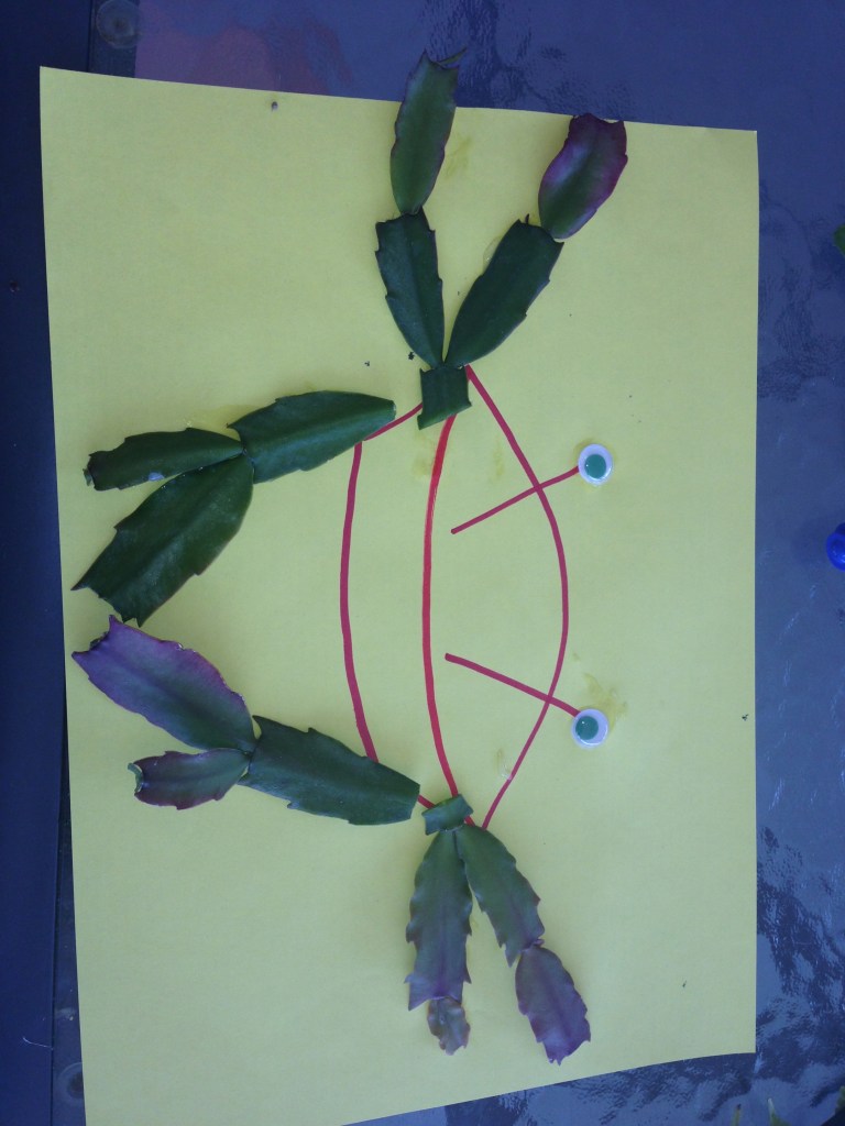 Toddler leaf craft.