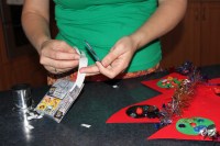 Stick down the decorations