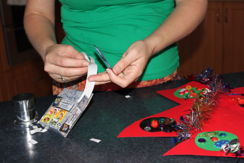 Stick down the decorations