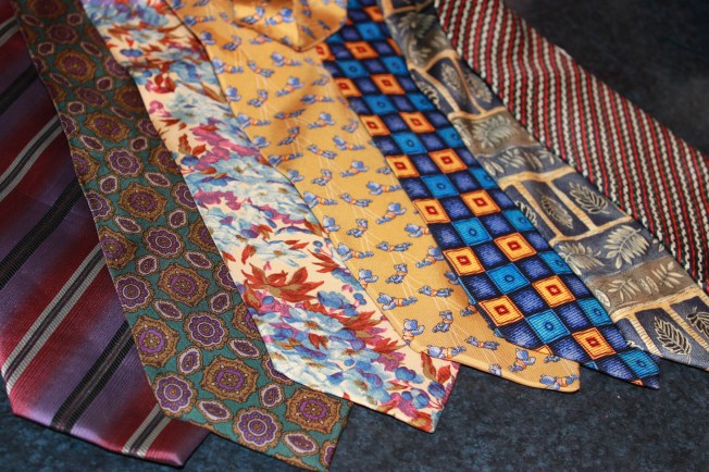 $20 worth of Op shop pure silk ties 